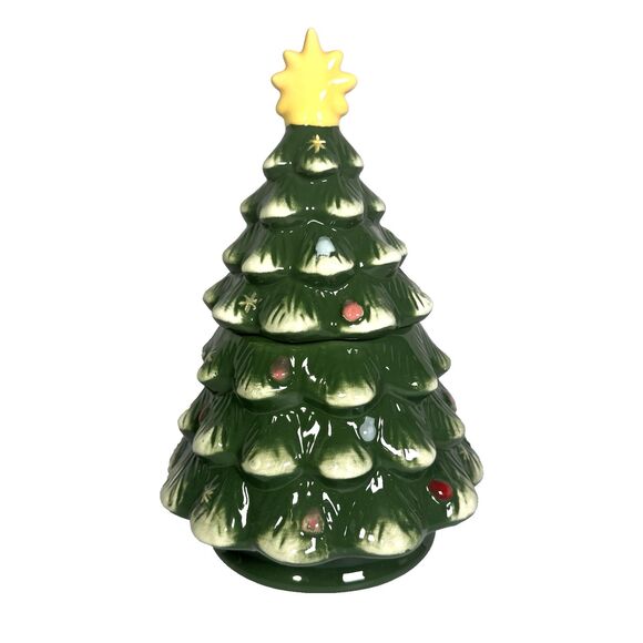 NEW Time & Place Holiday Christmas Tree Cookie Jar 6.8" x 10" Modern *READ Below - Picture 4 of 8
